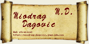 Miodrag Dagović vizit kartica